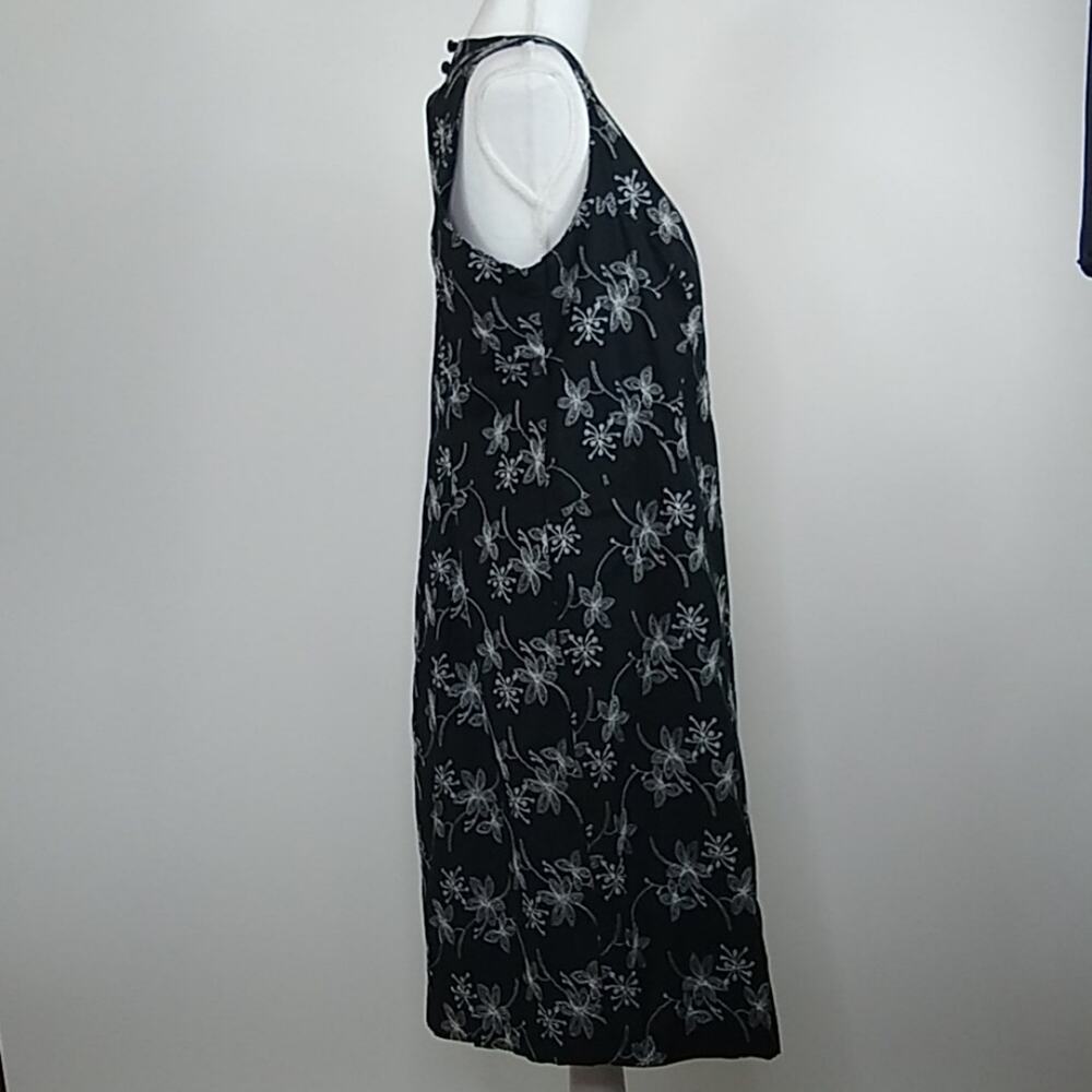 Barbara Lesser Floral Embroidered Sheath Dress Lg - Picture 4 of 9